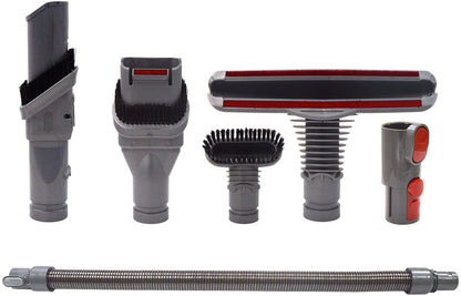 Accessory set replacement for Dyson V8 V7 V10 vacuum cleaner with replacement vacuum hose - replacement parts brush nozzle floor nozzle for Dyson V6 DC19 DC29 DC34 DC33 DC35 DC62 handheld vacuum accessory kit (6 in 1)