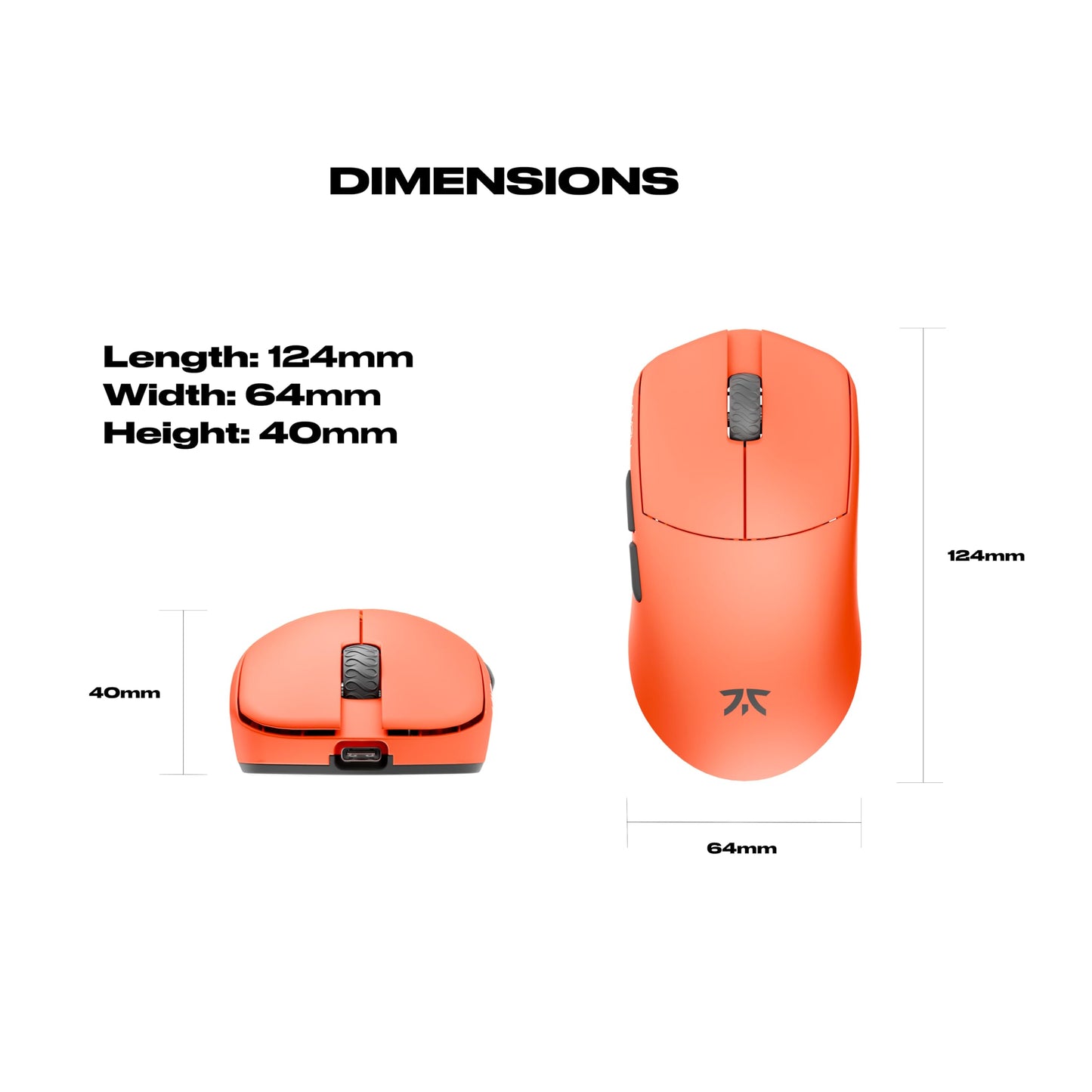 Fnatic x Lamzu Maya X 8K Medium-Large Wireless Pro Gaming Mouse Special Edition, Pixart 3950 sensor, light 47g, up to 80h battery life/1kHz polling rate, optical switches, Windows & Mac compatible.