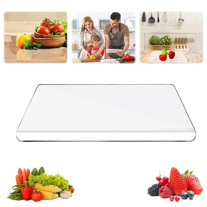 Acrylic cutting board with counter lip, non-slip transparent kitchen accessory, cutting mats (45*60cm)