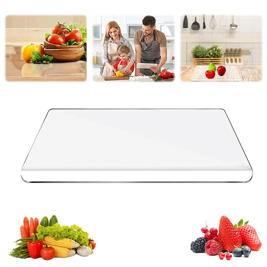 Acrylic cutting board with counter lip, non-slip transparent kitchen accessory, cutting mats (45*60cm)