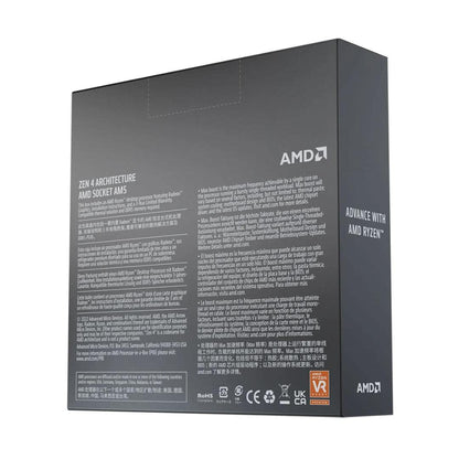 AMD Ryzen 5 7600X processor (integrated Radeon graphics, 6 cores/12 threads, 105W TDP, AM5 socket, 38MB cache, Up to 5.3 GHz max boost, No cooler)