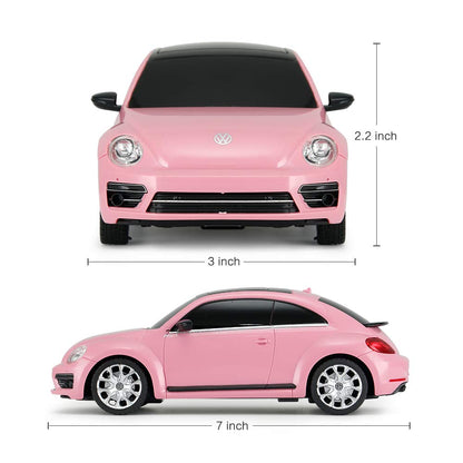 Rastar remote-controlled Volkswagen Beetle, scale 1:24, kids' remote-controlled racing car, pink toy car for kids/girls/toddlers.