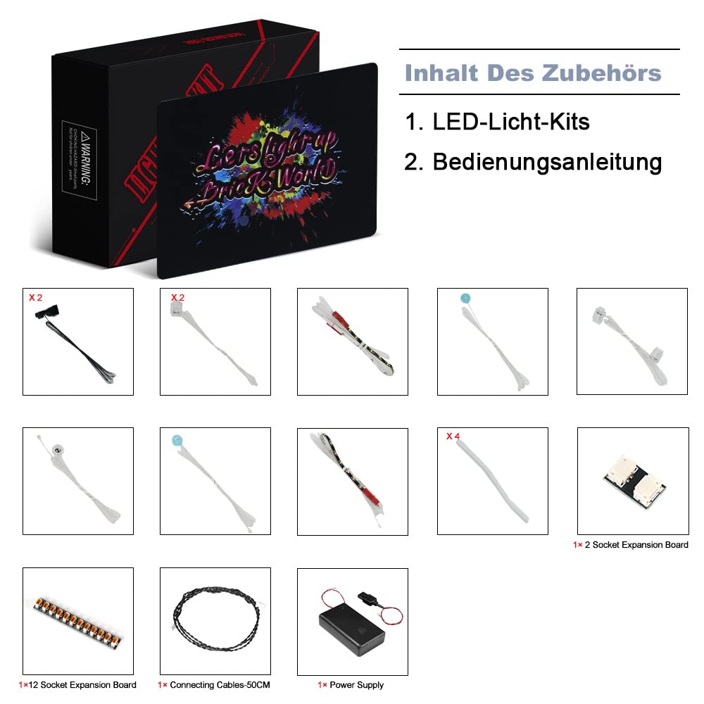 LED light set for Lego Wildflower Bouquet set 10313 (no model), LED lighting set for Lego Icons Wildflower Bouquet 10313 artificial flowers Valentines Day gift for adults unique home decor