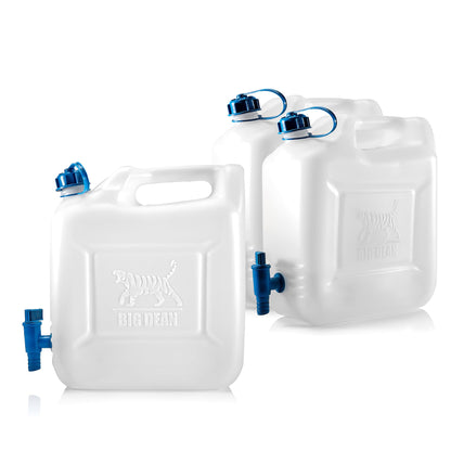BigDean 3X Water Canister 12L Drinking Water Container, Water Container with Tap, Food Grade, suitable for 10-12 liters, -20 to +70 degrees Celsius Travel Canister