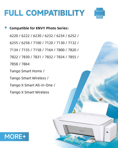 303XL printer cartridges in black - 750+ pages, compatible with original HP 303 Black 303 printer cartridges, 303 XL for Envy Photo 7134 7830 6232 6230 7130 6220 6234 7100 7155 7800 7834 7855 Tango X