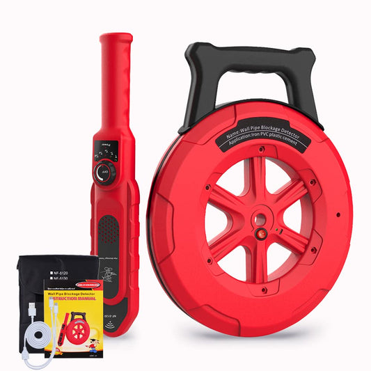 Pipe blockage detector, underground water pipe locator diagnostic tool, wall scanner for detecting pipeline blockages and clogs. Ideal for plumbers working with metal and PVC water pipes (40M).