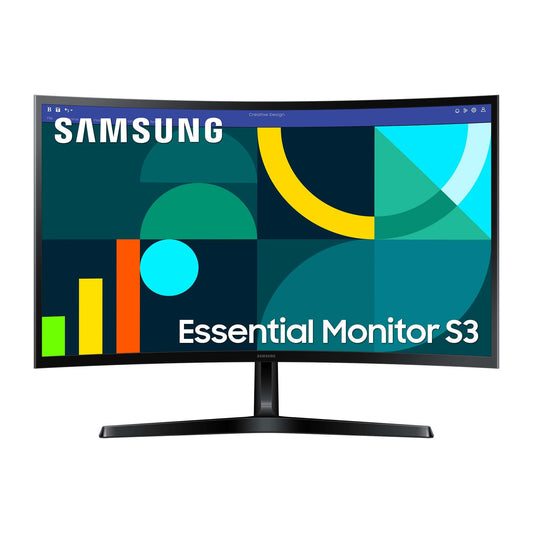 Samsung S36GD Essential Curved Monitor 27-inch, PC screen with VA panel, Full HD resolution, 4 ms response time, refresh rate 100 Hz, Eco Saving Plus, Flicker Free, Black, S27D366GAU.