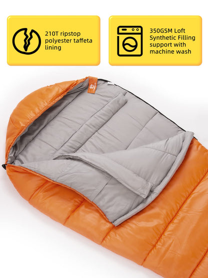 Bessport sleeping bag -10℃ 4 seasons winter mummy sleeping bag water resistant sleeping bag for travel camping outdoor camping or indoor