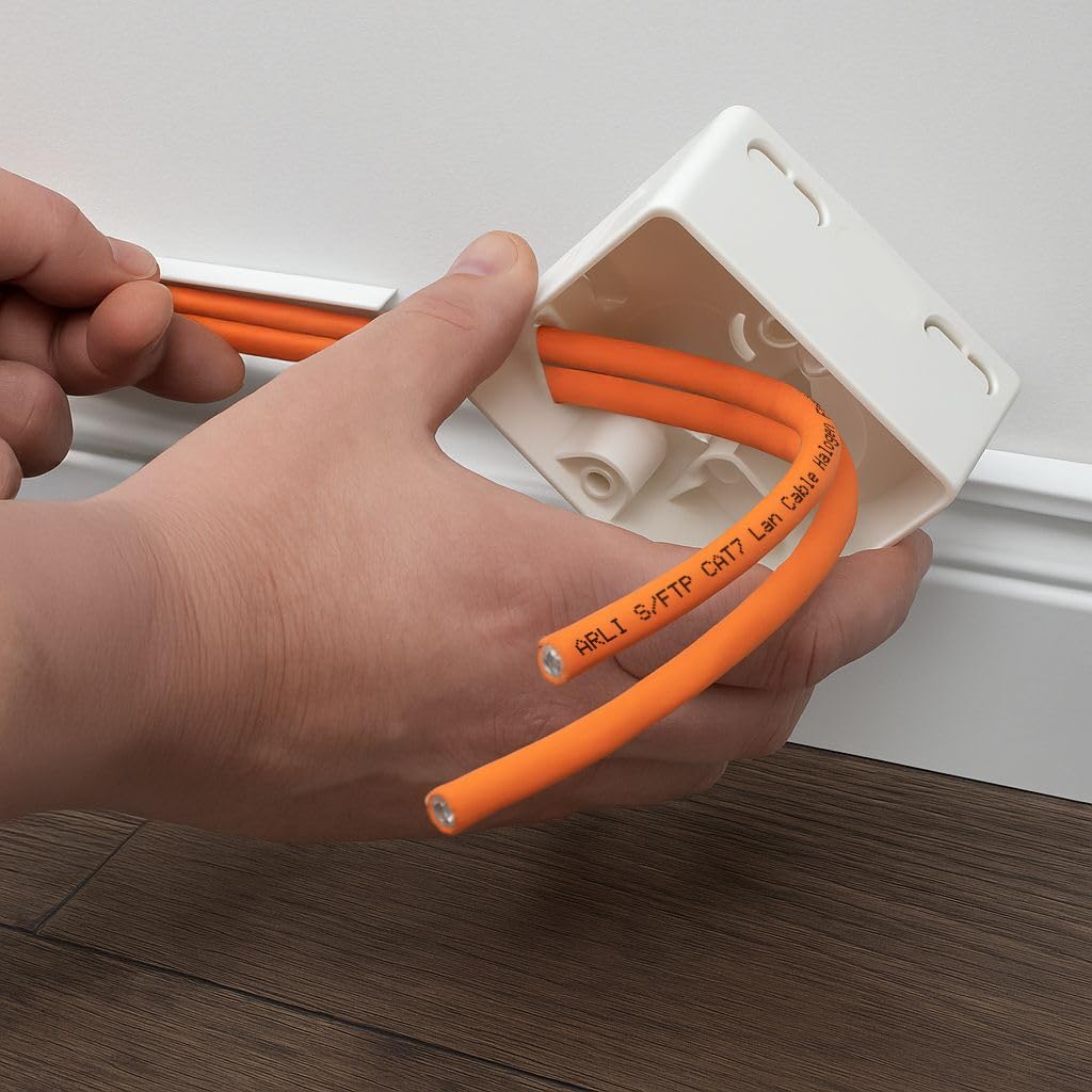 ARLI CAT 7 Ethernet Cable 100m Network Cable CAT.7 LAN Halogen-Free Installation Cable SFTP S/FTP CAT7 PIMF Cable Network Cabling Data Cable AWG23/1 Shielded Gigabit Copper Ethernet Class F 100m