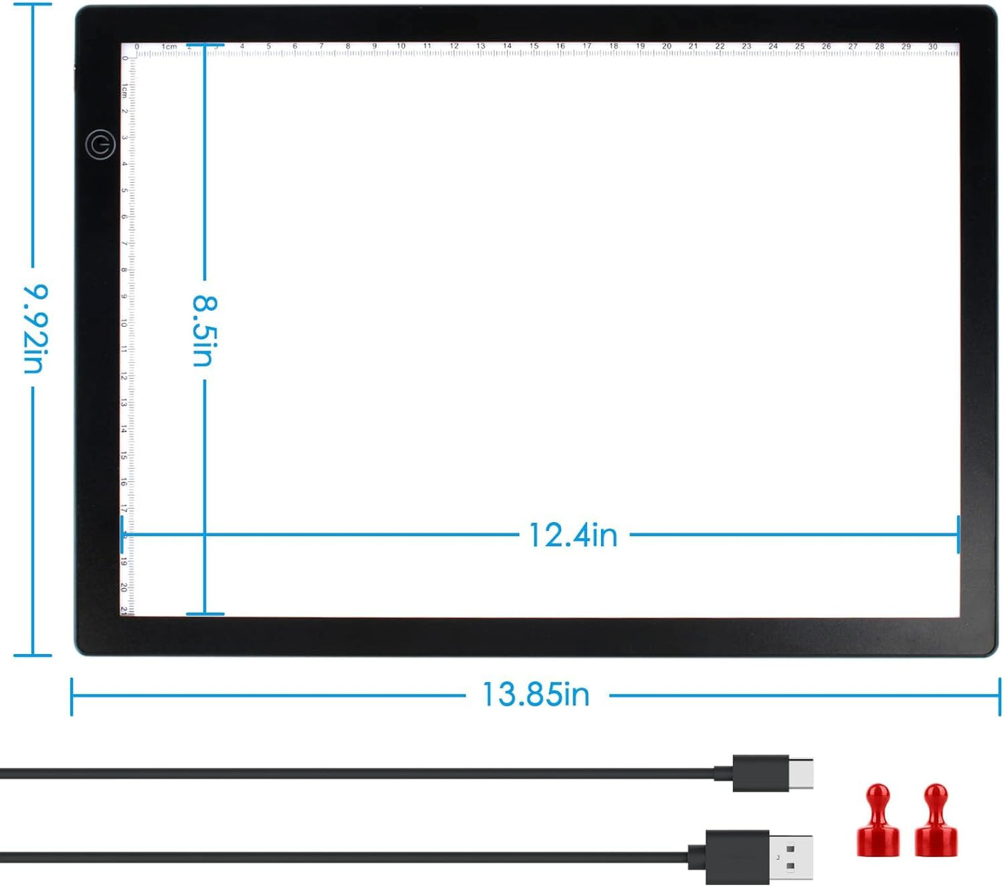 TCNEWCL Slide Scanner for Digitizing, Film Slide Scanner Portable, 30 x 21 Centimeter LED Light Panel, LED Light Table for Negative Film Photo Slides into Digital JPG Images.