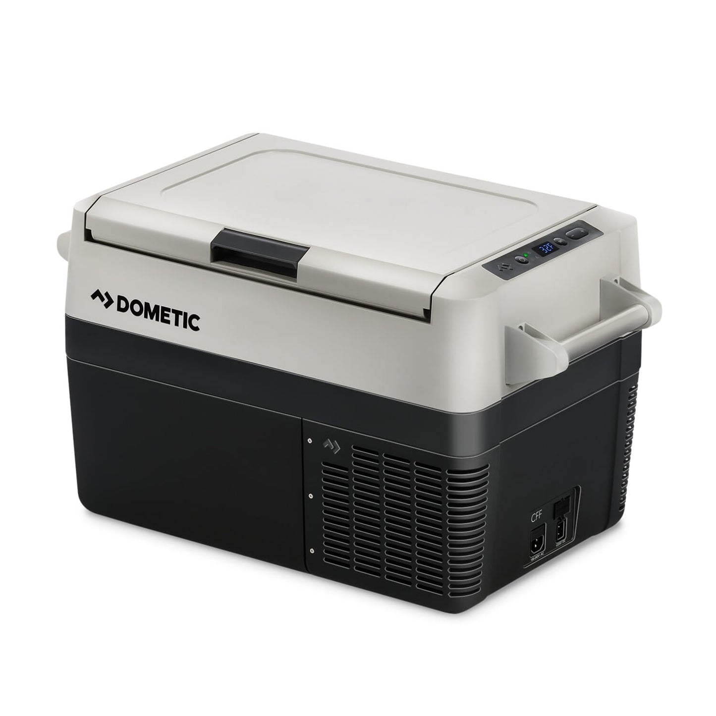 DOMETIC CoolFreeze CFF 35, portable electric compressor cooler, 34 liters, 12/24 V and 230 V for car, truck, boat, RV, and outlet, Grey