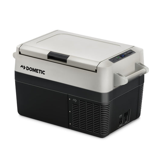 DOMETIC CoolFreeze CFF 35, portable electric compressor cooler, 34 liters, 12/24 V and 230 V for car, truck, boat, RV, and outlet, Grey
