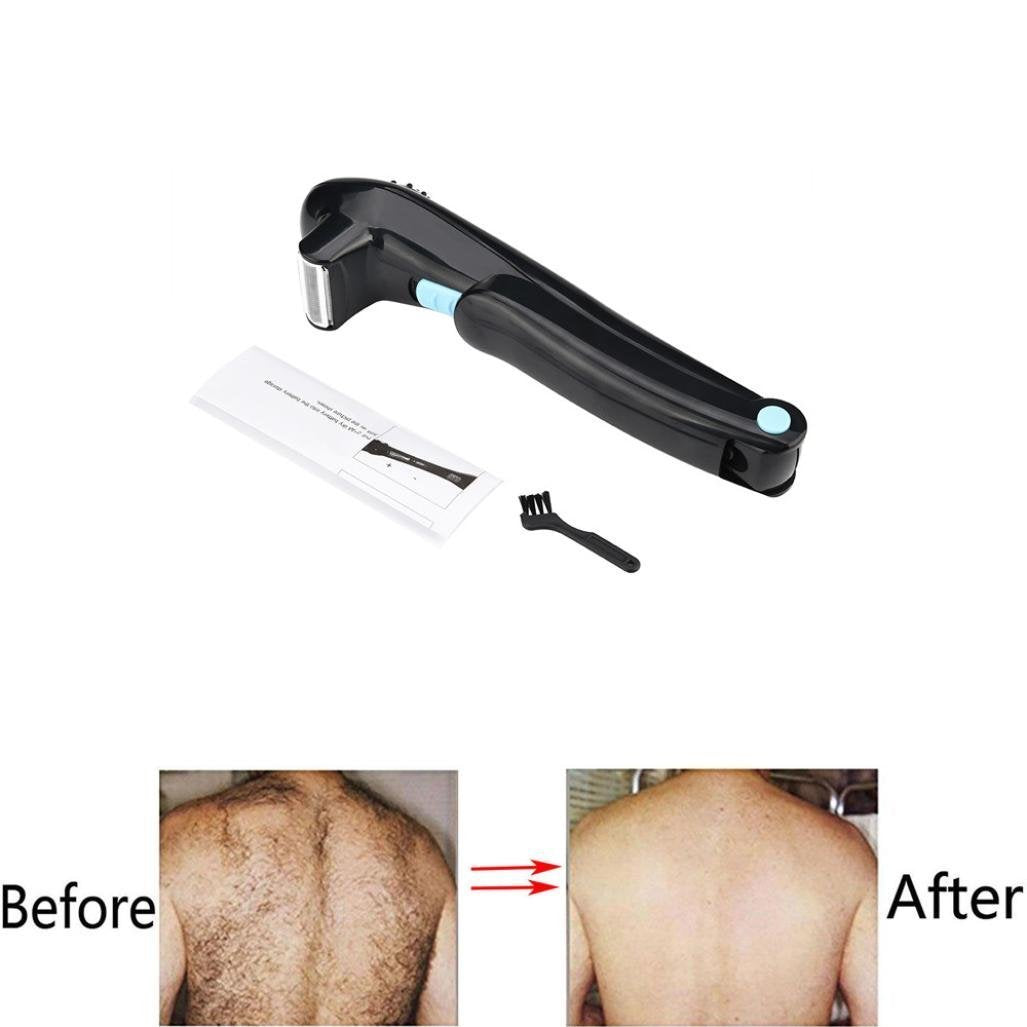 OFKPO foldable men's back shaver, electric body hair razor hair removal tool.