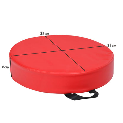 COSTWAY 6 Piece Kids Chair Cushion Set with Handle, Floor Cushions with Zipper, Seat Cushions Multicolored, Booster Seat Cushion for Children's Room and Preschool (Round, Colorful)
