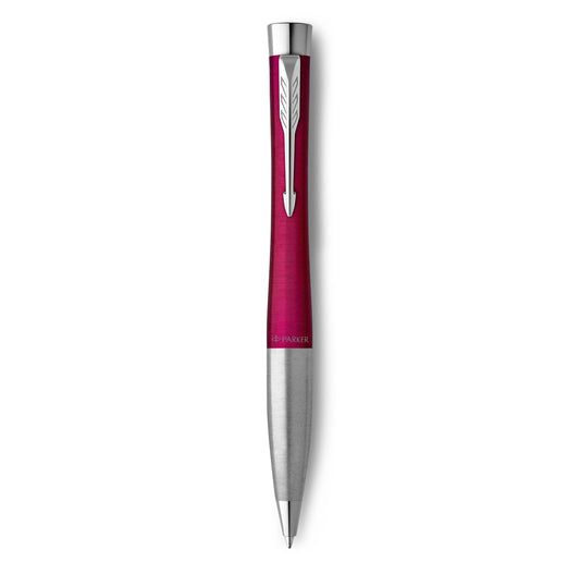 Parker Urban Twist Ballpoint Pen | Magenta with chrome trims | includes blue ink refill cartridge | gift boxed