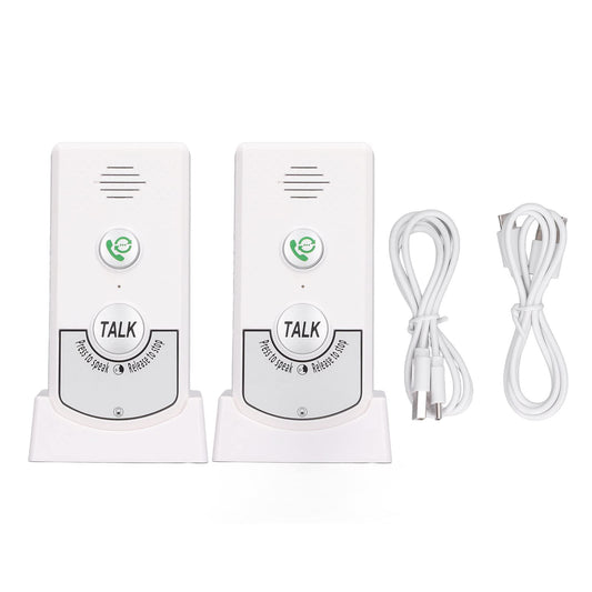 2-way radio intercom for home, Portable voice intercom with wide application and good durability for indoor and outdoor use (White)