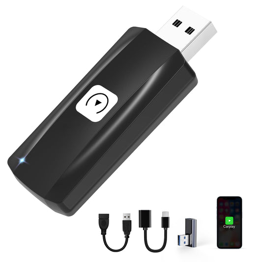 MSXTTLY Wireless Carplay Stick 2 IN 1 U2C-PP Carplay Wireless compatible with cars from 2015-2024, black. Plug and play.