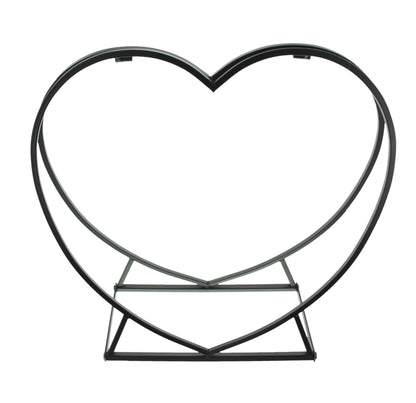 FRANK FLECHTWAREN fireplace log holder in heart shape, fireplace wood holder, fireplace log basket, heart shaped fireplace wood rack, wedding gift, romance, Valentine, 55 x 18 x 54 cm.