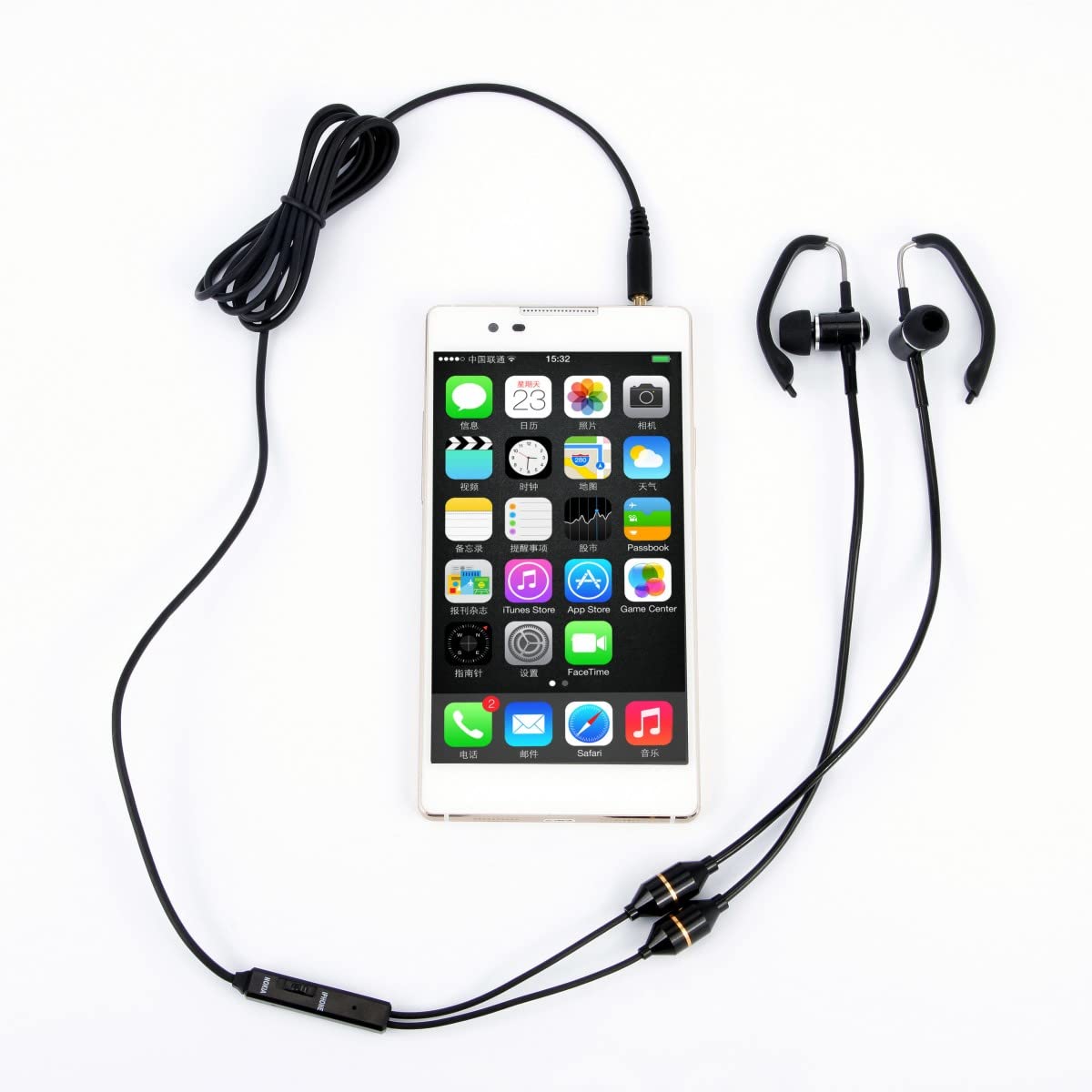 ibrain FC18 air tube, EMF-free, wired, noise cancellation with microphone, compatible with mobile phone, PC, laptop, tablet, etc.