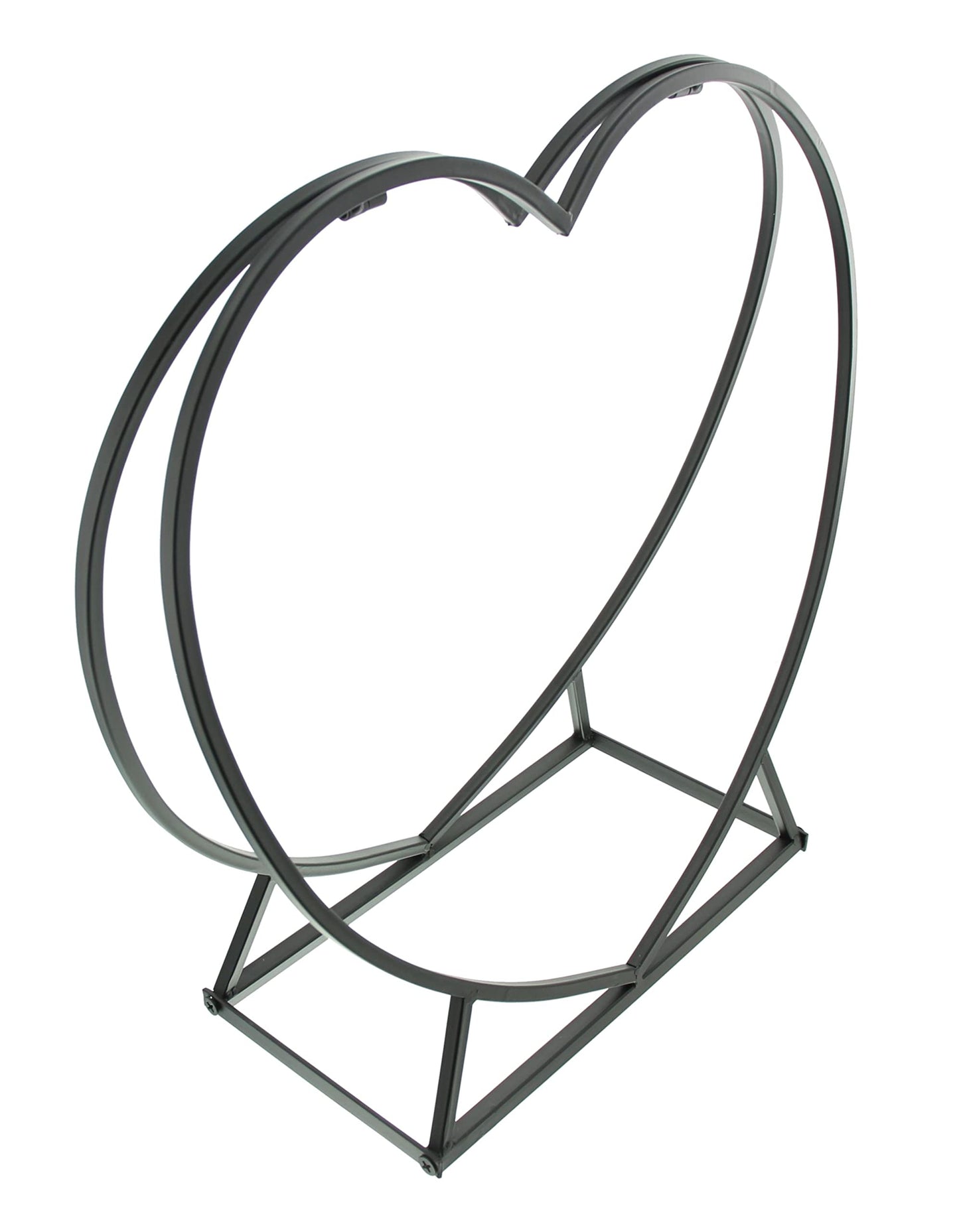 FRANK FLECHTWAREN fireplace log holder in heart shape, fireplace wood holder, fireplace log basket, heart shaped fireplace wood rack, wedding gift, romance, Valentine, 55 x 18 x 54 cm.