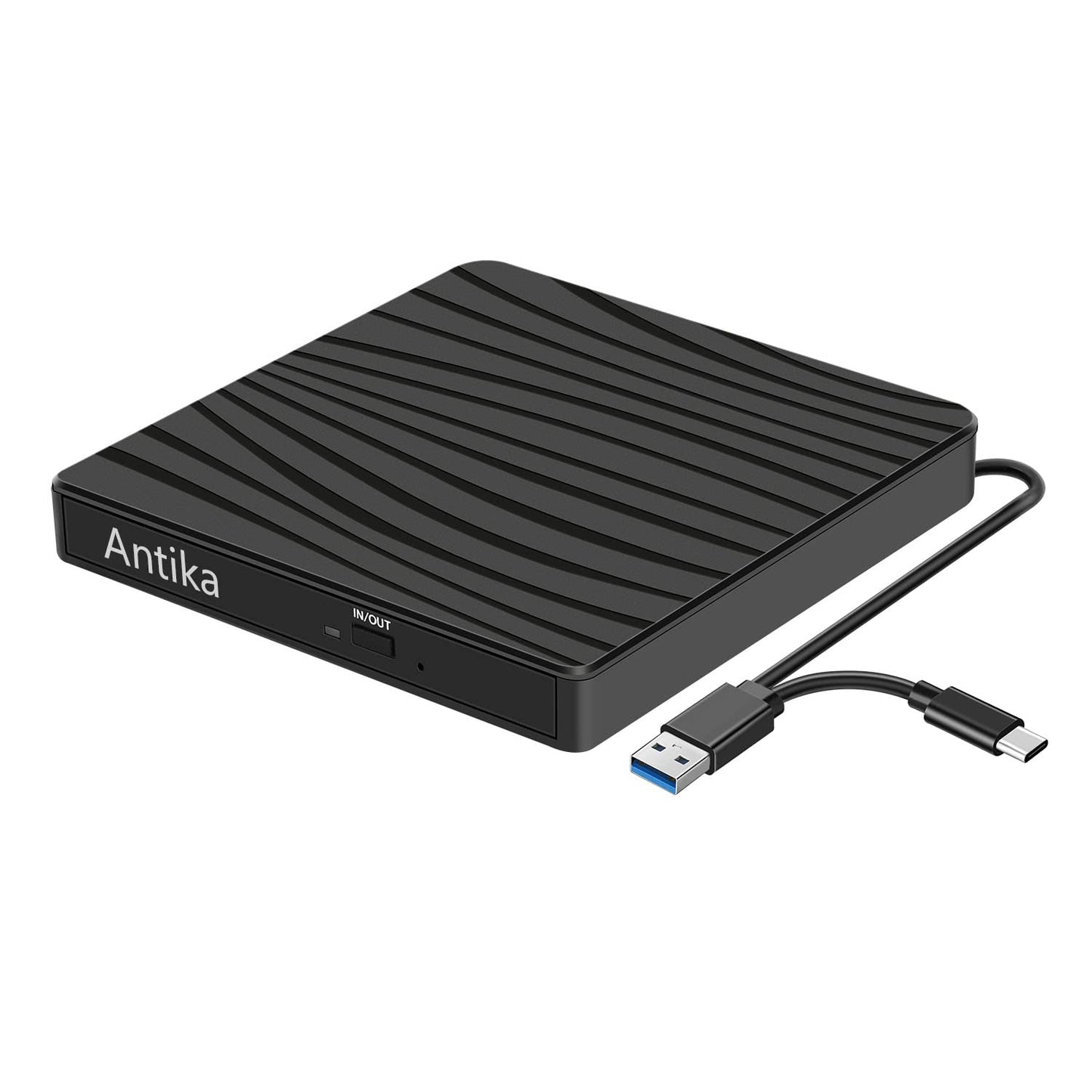External DVD drive USB 3.0 Type-C Portable CD DVD burner Optical Drive DVD Drive DVD/CD +/-RW External CD Drive for Laptop Desktop with Win11/Win10/Win8/Apple MacPro/MacBook/OS