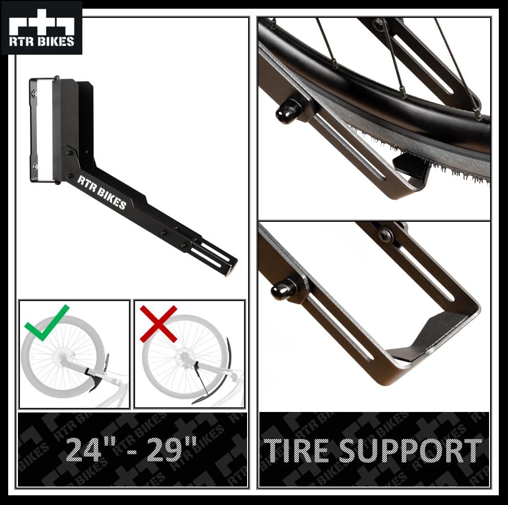RTR BIKES Kranked Twist Pro-Hanger/Wall Mount Bike Swivel Bracket - Perfect for garages or bike shops.