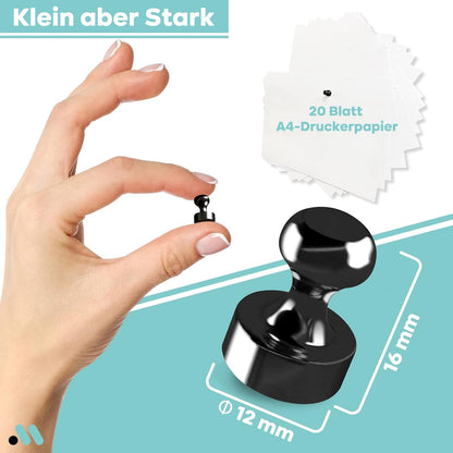 Magnets Strong, 40 Pieces Magnets for Magnetic Board, Refrigerator, Office, and School