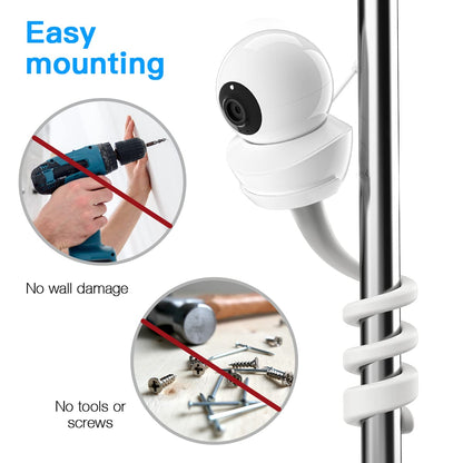 Holder for Babysense S2/V43 Split-Screen Baby Monitor - Flexible Baby Monitor Stand, Baby Camera Monitor Holder for nursery crib edges Baby monitor