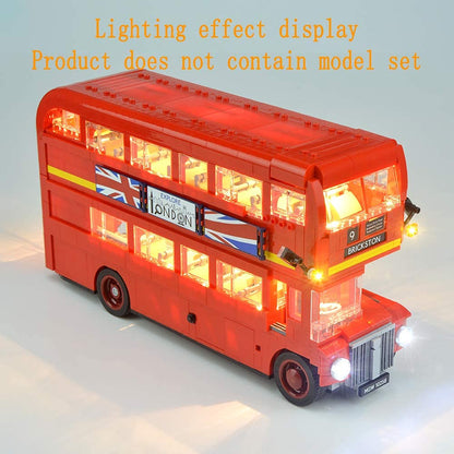 Upgraded version of 10258 light set for Creator Expert London Bus, compatible with Lego 10258 brick model (model set not included).