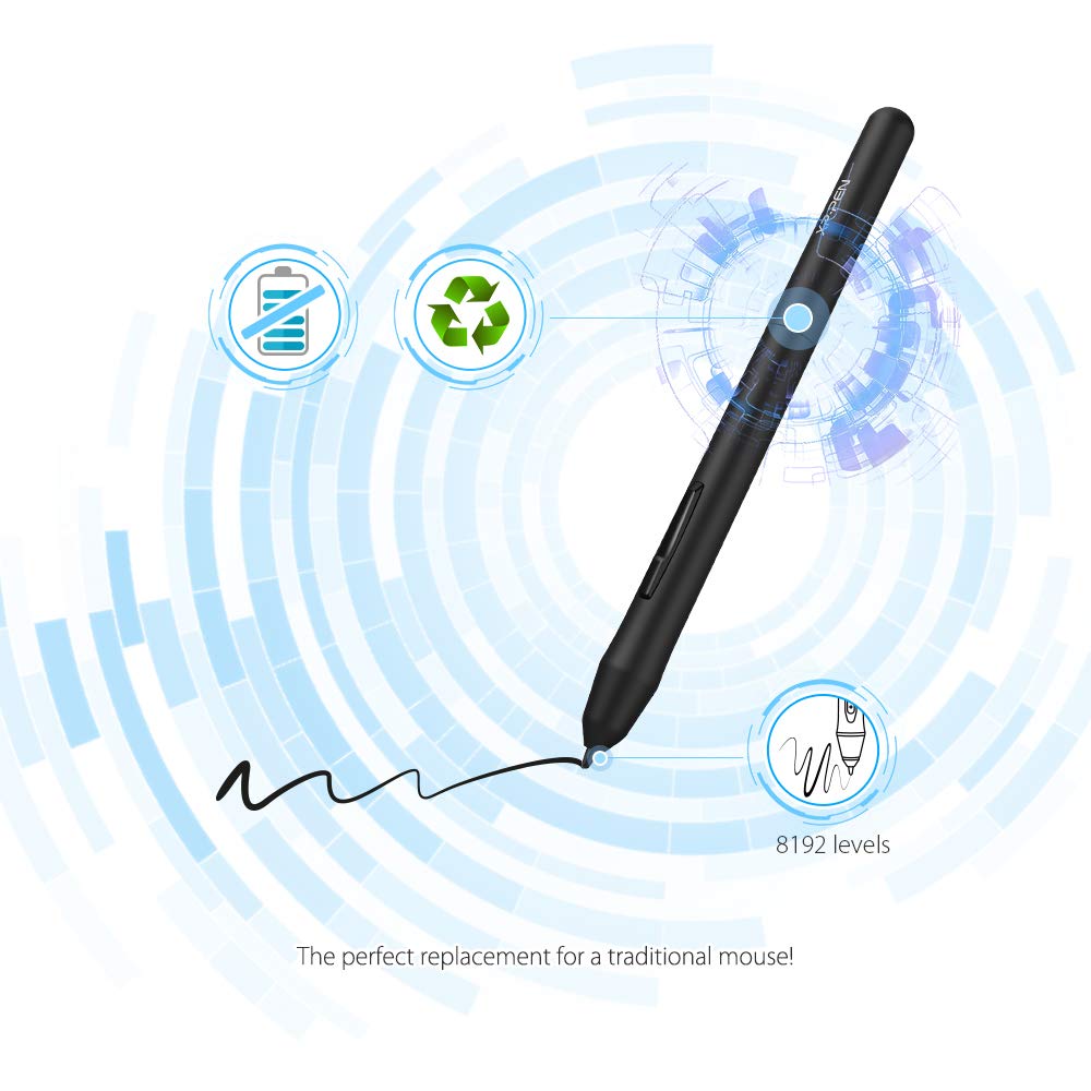 XP-PEN G640 graphic tablet 6 x 4 inches pen tablet for drawing with 20 replacement nibs OSU game pen tablet.