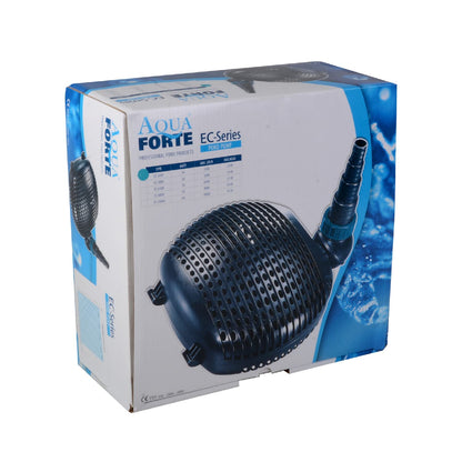 AquaForte EC 8,000 Filter/Pond Pump, 50 Watts, Max flow rate 8,000 liters per hour, Max head height 4 meters, Cable length 10 meters, Suitable for streams, waterfalls, fountains, etc.