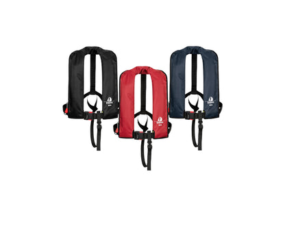 12skipper automatic life jacket 165N ISO with waistbelt, black.