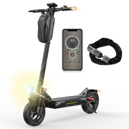 T4 10" off-road electric scooter with chain lock