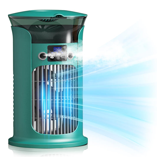 Mobile air conditioner, mini air cooler, small air conditioner, portable air conditioner, no exhaust hose air conditioner, quiet portable air conditioner (green)