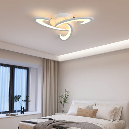 Comely LED ceiling light, 30W dimmable LED ceiling lamp with remote control, white modern LED ceiling light for kitchen, bedroom, living room, balcony, hallway, 3000K-6500K.