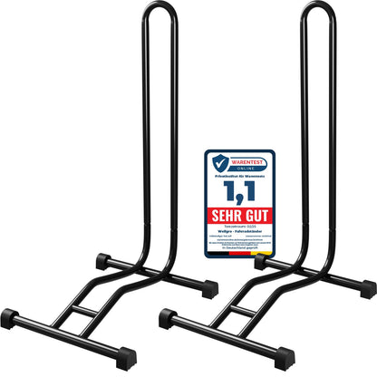 2 x WELLGRO® bike stand - made of steel, provides secure support - color black