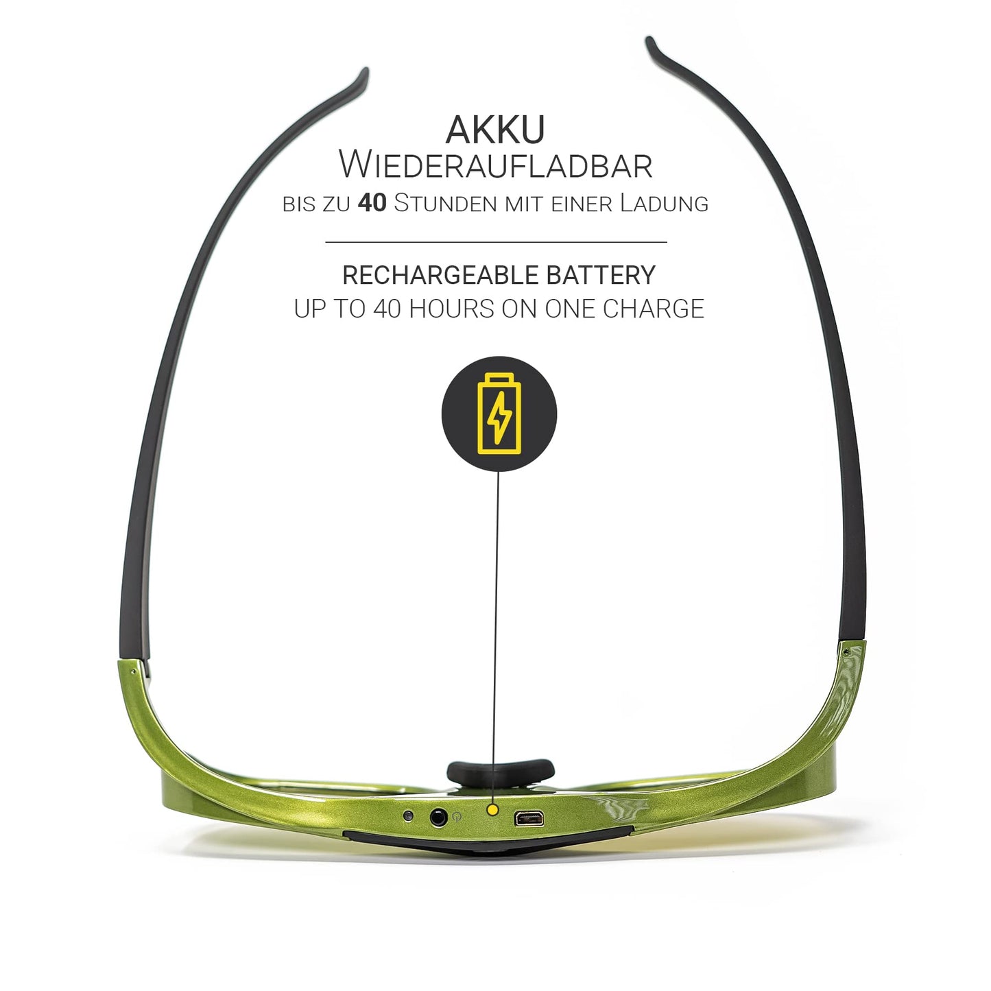 2X Hi-Shock DLP Pro Lime Heaven | DLP Link 3D active glasses for 3D DLP projectors from Acer, BenQ, Optoma, Viewsonic | compatible with PPA5610 / E4W [96-200 Hz | battery-operated | 32g | rechargeable]