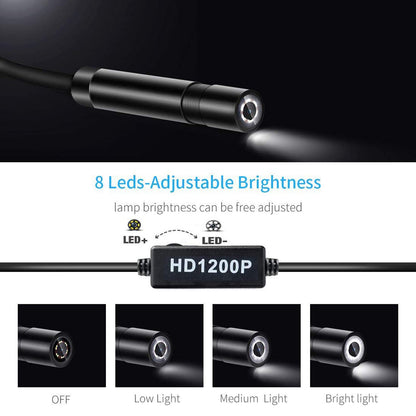 Lychee WiFi Endoscope Inspection Camera IP68 waterproof 2.0 Megapixel HD Wireless Endoscope Camera for IOS Android Smartphone Tablet (10M)