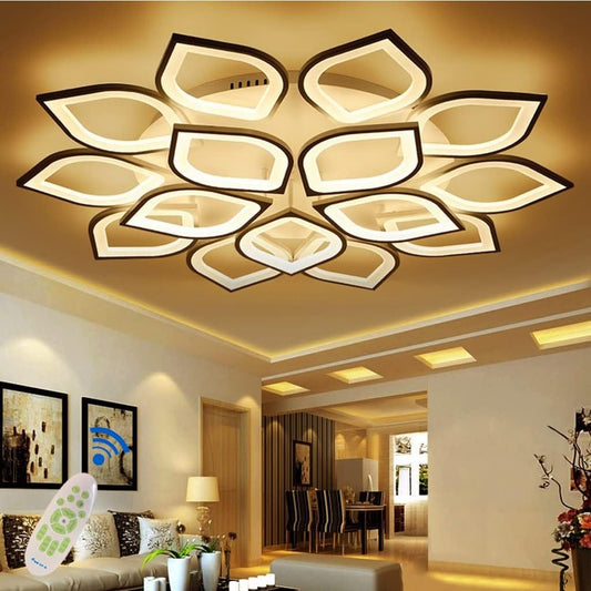 MyLjp LED Ceiling Light Dimmable, 180W Ceiling Lamp Living Room Lamp Color Change Modern Creative Living Room Lamp White Acrylic Energy Saving Dimming Ceiling Light Kitchen Bedroom Lamp
