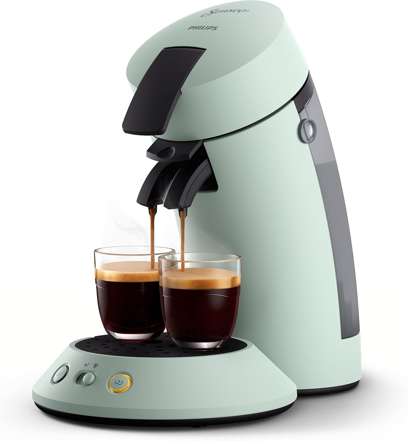 Philips Senseo Original Plus coffee pod machine, coffee strength selection, Coffee Boost Technology, made from recycled plastic, mint (CSA210/20)