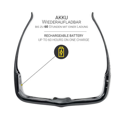2X Hi-Shock DLP Pro 7G Black Diamond | DLP Link 3D glasses for all DLP 3D projectors | Compatible with Optoma, Ace, Benq, Vivitec, Viewsonic, LG [Latest Gen. | Shutter glasses | 96-144 Hz | 39g | Rechargeable battery]
