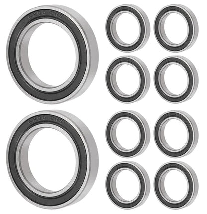 10 pieces 6806 2RS ball bearings 30 mm x 42 mm x 7 mm double sealed deep groove ball bearings for DIY, lathes, motors, 3D printers, milling machines, various mechanical devices, etc.