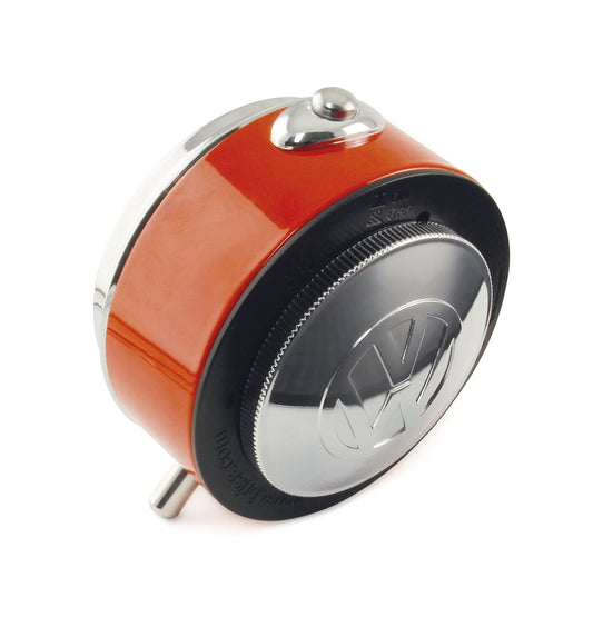 BRISA VW Collection - Volkswagen clock-watch-timepiece in the speedometer design of the T1 Bulli Bus in an elegant gift box (Speedometer/Red)