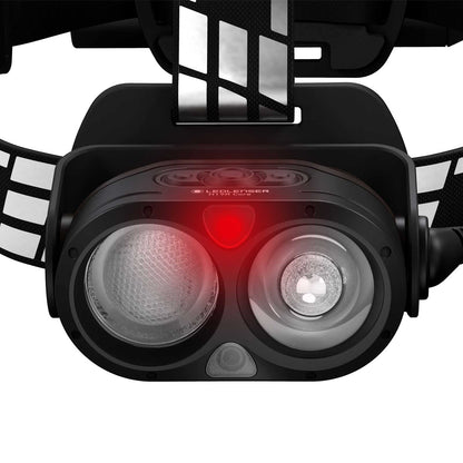 Ledlenser H19R Signature Premium Headlamp LED, rechargeable, with red light, waterproof IP67, 4000 lumens, Bluetooth remote control, beam distance 330m, USB magnetic charging cable, helmet mount, Outdoor MTB