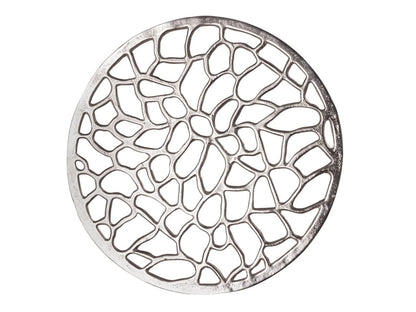 Creative living side table made of metal, decorative table Ø 40 x 45 cm round Agadir Silver or Gold Aluminum Coral Design, Extra wide
