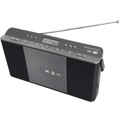 Soundmaster RCD1870SW portable digital radio with CD player DAB+ FM RDS USB alarm clock audiobook sleep function kitchen radio - extremely slim design