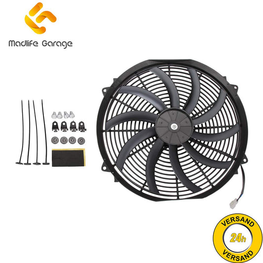 Madlife Garage Universal 16" 120W Fan Cooler Radiator Fan Cooling Fan with Mounting Kit