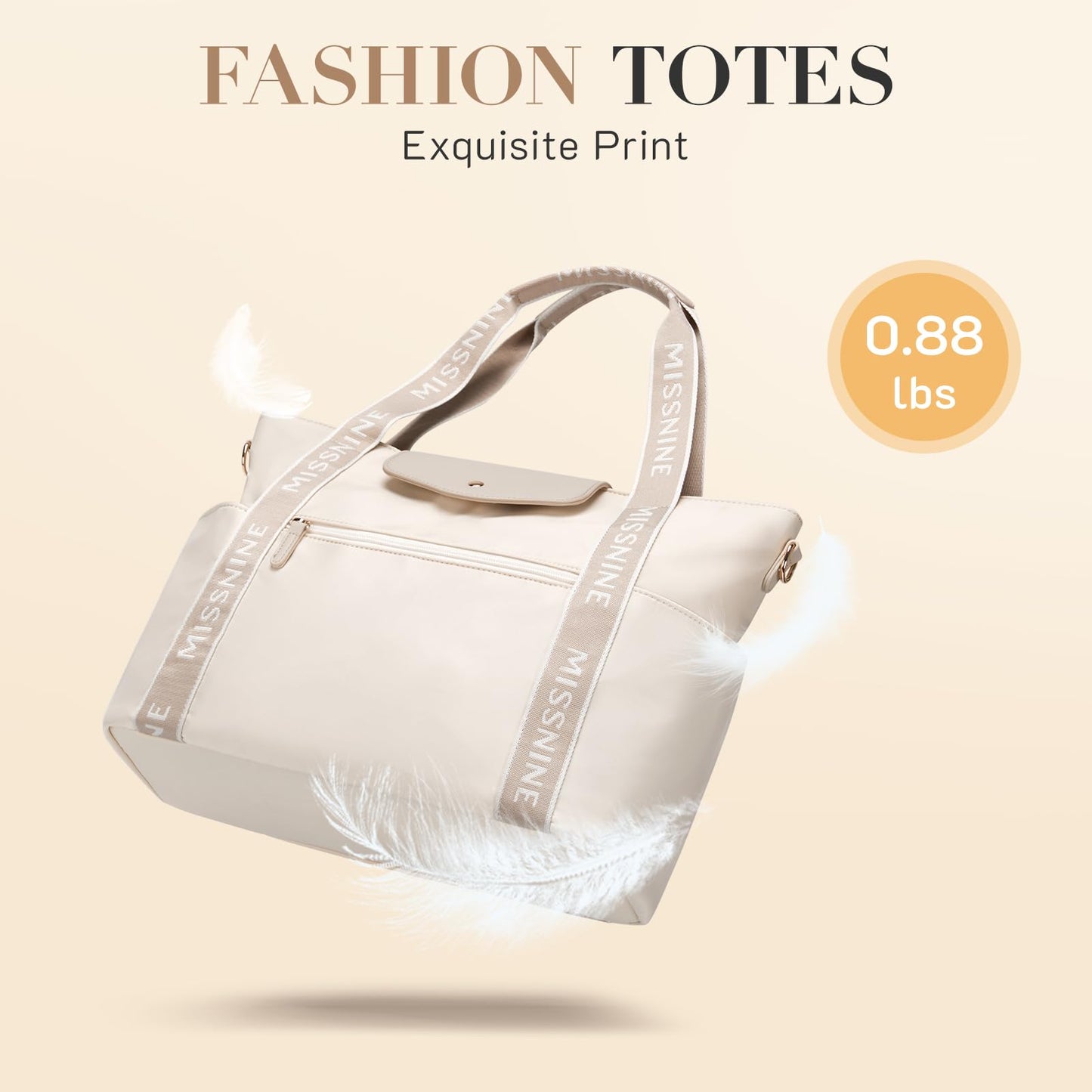 Missnine handbag laptop bag women 15.6-inch laptop tote bag lightweight work bag shopper bag women large capacity computer bag office travel