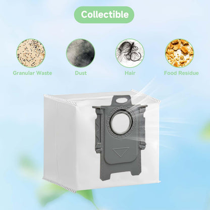 20 pieces of Q7 L5+ dust bags for Roborock Q7 L5+/M5+, Q10 S5+/X5+, Q5 Pro+, Q8 MAX+, S7 Max Ultra, S8 Pro Ultra robot vacuums - dust bag accessory to prevent leaks.