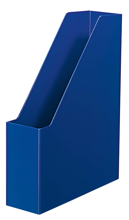 HAN i-Line standing file - 2 pieces, elegant, modern high-end standing file for magazines, folders, and documents up to A4/C4 size, blue, 16501-14.